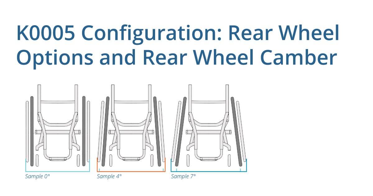 K0005 Configuration Rear wheel options and rear wheel camber